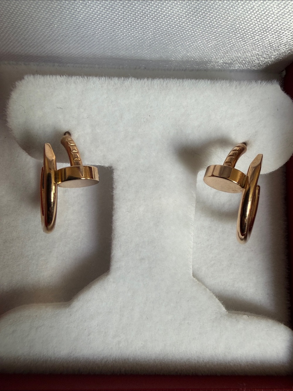 Cartier JUC Rose Gold Small Hoop Earrings - Picture 2 of 5
